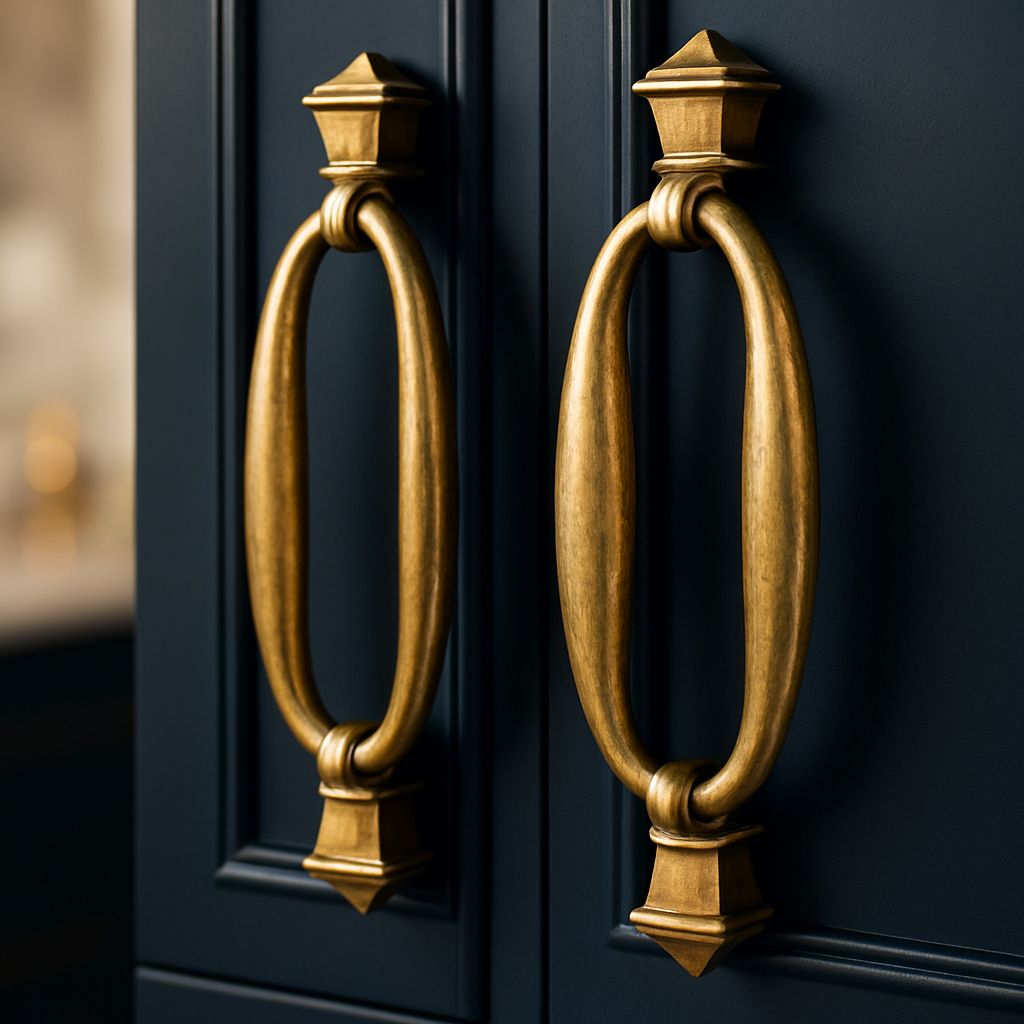Statement Hardware by Gulf Cabinets Florida Statement hardware featuring luxury cabinet handles installed by Gulf Cabinets in a Florida commercial project