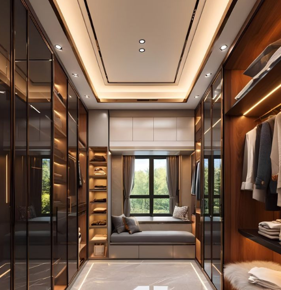 Luxury Closet Seating Gulf Cabinets luxury closet seating with integrated storage in custom Florida dressing room